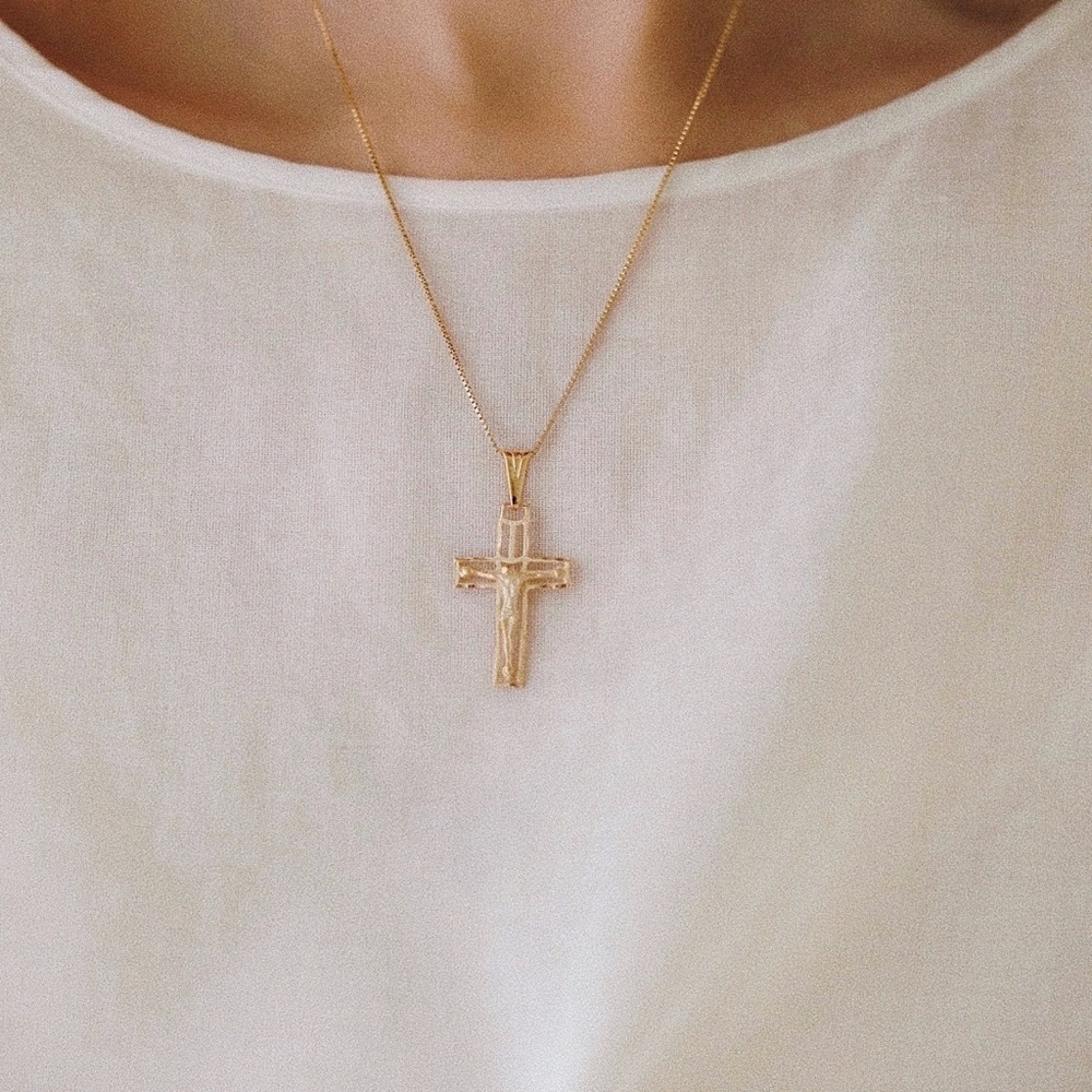 Crucifix Necklace | 18k Gold Filled - Picture 2 of 9
